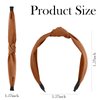 Kasmena 6PCS Knotted Headbands for Women Girls Non Slip, Wide Headbands Head Hair Bands for Women's Hair Cute Floral Headbands Hair Accessories for Women Girls-Brown