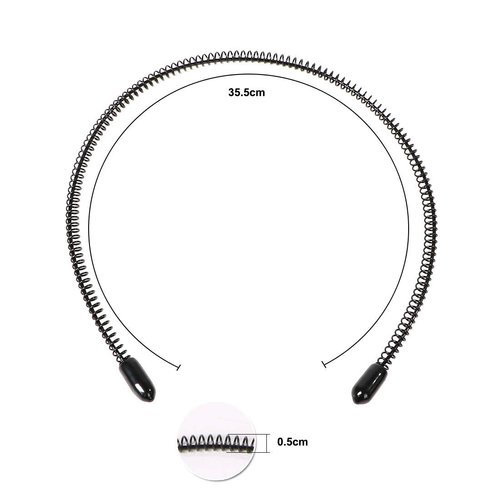 Men's Slicked Back Headband, Outdoor Sports Fashion Pigtail Hair Band/Never Paint-shedding Metal Head Buckle Clip for Mens Long Hair, Braid and other Hair Styles - Small Spring