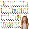 ywevyezc 70PCS Sprout Clips, Mixed Sprout Clips, Small Flower Hair Clips for Holiday Ornaments, Women's Hair festival Accessories, Parties,present