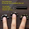 Haxtec Mini Dice Set Tiny Small Metal DND Dice Set with Dice Case Portable Antique Metal Dice Set for Keychain-3 Sets