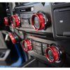 Keptrim for F150 Air Conditioner Switch & Trailer & 4WD & VOL Knob Button Trim for Ford F150 XLT 2016 2017 2018 2019, Red Aluminum, 6pcs (Not for 2021 2022 2023)