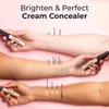 MCoBeauty Brighten & Perfect Cream Concealer, 3 Light Beige, Brightening Coverage for Flawless Complexion, Vegan, Cruelty Free Cosmetics