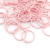 Lind Kitchen 50pcs 1" Book Ring Metal Loose Leaf Ring,Book Binder Hinged Buckle Rings Scrapbook Sketchbook Craft Photo Album DIY Binding Ring 25mm(Pink)