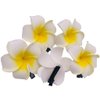 12PCS Women's Grils Hawaiian Plumeria Flower Hair Clips Wedding Bridal Decoration Hairpin Barrette Hair Accessories For Party Beach Holiday (yellow) 6CM