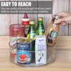 Tiblue Lazy Susan - 2 Pack Round Plastic Clear Rotating Turntable Organization & Storage Container Bins for Cabinet, Pantry, Fridge, Countertop, Kitchen - Spinning Organizer for Spices, Condiments