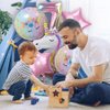 DUILE Unicorn Balloons Unicorn Birthday Party Decorations for Girls Foil Balloons Set Macaron and Rainbow Balloon Wedding Baby Shower Party Supplies (7)