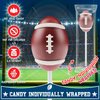 Football Lollipops 12pk- Raspberry Football Candy For Football Party Favors & Football Party Supplies - Football Suckers & Football Treats Ideal Football Food - Football Snacks For Sports Party Favors
