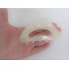 Generic Pearly white iridescent marbled design arch hair claw clip