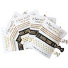 5-Pack of Hair Tie Cards - Bachelorette Party and Wedding Shower Proposal Favors for Bridesmaids, Team Bride, Bride Tribe (Black & Gold (Tribe))