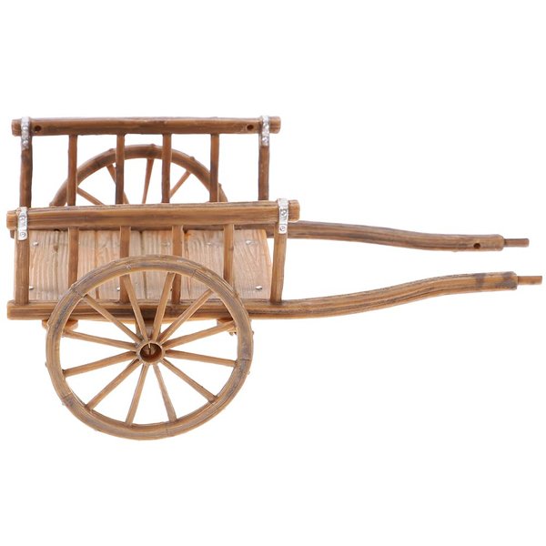 Simulation Cart Miniature Farming Cart Model Dollhouse Miniature Barrows Simulation Cart Ornaments Micro Landscape Decorations Ancient Wagon Farm Tool Tiny Shopping Cart