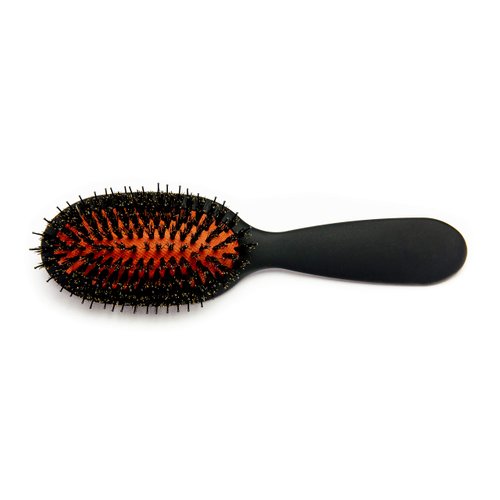 SRI Polish Bristle Brush – Anti-Breakage Boar & Nylon Bristles for Increased Shine, Rejuvenates Damaged Hair, Copper Ceramic Barrel, Encourages Hair Growth, Easy Grip & Ultralight (Travel)