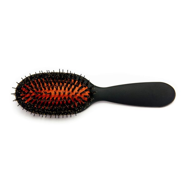 SRI Polish Bristle Brush – Anti-Breakage Boar & Nylon Bristles for Increased Shine, Rejuvenates Damaged Hair, Copper Ceramic Barrel, Encourages Hair Growth, Easy Grip & Ultralight (Travel)