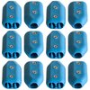 5/8 Inch E-Z-TY Reusable Rope Clamps - Twelve (12) Pack Size (Blue)