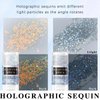 HOSAILY White Body Glitter Stick, Sparkling Holographic Sequins Glitter Gel, Body Shimmer Face Paint Glitter for Eye Hair Nail lip, Chunky Glitter Makeup for Halloween Christmas Rave Festival