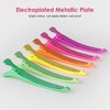 AIMIKE Neon Hair Clips, 12 Pcs Salon Hair Clips for Styling Sectioning, Duck Billed Hair Roller Clips, Professional Hair Styling Clips, Hair Cutting Clips for Women, Hairdresser - 4.3” Long