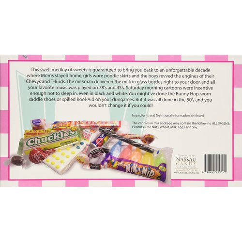 1950's Retro Candy Gift Box-Decade Box Gift Basket - Classic 50's Candy - 9.75OZ (276g)