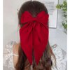 YosaiHom Hair Bows for Women, Bow Hair Ribbons for Girls, Bow Hair Clips for Women, Silky Satin Oversized Long Tail Bow Claw Clips, Cute Hair Accessories for Women (4PCS-A)