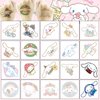 40 Sheets Cinnamoroll Temporary Tattoos Birthday Themed Party Supplies Decoration Favors Cartoon Cute Sticker for Kids Boys Home Activity Class Prizes Carnival Christmas Rewards (red)