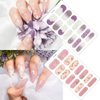Flower Full Wrap Nail Stickers for Nail Art 8Sheets Semi Cured Gel Nail Strips Sticker Spring Daisy Floral Design Nail Wraps Supplies Self Adhesive Gel Nail Polish Decals for Women DIY Nail Decoration