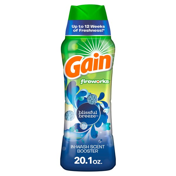 GAIN Fireworks Laundry Scent Booster Beads for Washer, Blissful Breeze, 20.1 oz