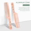 4 Types Metal Comb Professional Aluminum Dressing Comb Cutting Combs Set for Barber Hair Styling, Included Fine Cutting Comb, Rat Tail Comb, Detangling Comb, Handle Comb - Rose Gold