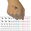 Standing Hawk Falcon Bird of Prey Temporary Tattoo Water Resistant Fake Body Art Set Collection - White (One Sheet)