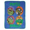 Jay Franco Nickelodeon Teenage Mutant Ninja Turtles Turtle Power Plush Throw Blanket - Measures 46 x 60 - Super Soft Fleece Kids Bedding