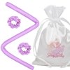 BerrySilky Silk Ribbon Curler - Heatless Curls- 100% Mulberry Silk Heatless Hair Curler with 2 Silk Hair Scrunchies, Extra Soft Heatless Curling Rod Headband, No Heat Overnight Curls (Lavender)
