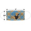 Popfunk Harry Potter Ravenclaw Plaid Logo 1-Ply Reusable Face Mask Covering with Adjustable Nose Wire, Unisex