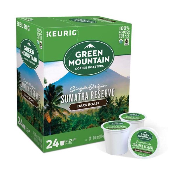 Keurig Coffee Pods K-Cups 16 / 18 / 22 / 24 Count Capsules ALL FLAVORS (24 Pods Green Mountain - Sumatra Reserve)