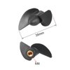 uxcell RC Boat Propeller M4 Shaft 2 Vanes 35mm 25mm P/D Fan Shape Copper Core Pastic Black CW CCW Rotating Propeller Props for RC Boat, 1 Pair