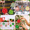 Cinnvoice 60 Pcs Wood Christmas Crafts for Kids DIY Paint Xmas Ornaments Blank Unfinished Wooden Cutouts Shapes Slices Hanging Embellishment for Christmas Tree Holiday Party Decor(Ball)