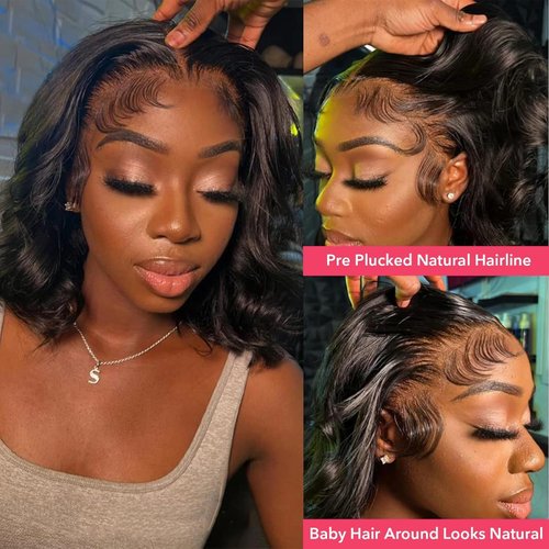 Afribye 13x6 Lace Front Wigs Human Hair Lace Frontal Wigs For Women Glueless Pre Plucked with Baby Hair
