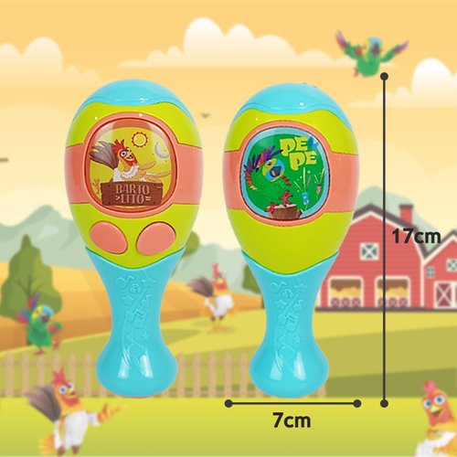La Granja De Zenon Spanish Toys Maracas Egg Shakers Rattles Maracas for Kids Musical Instrument with Rhythm for Party Games Baby Party Favors Pepe Bartolito Christmas Day