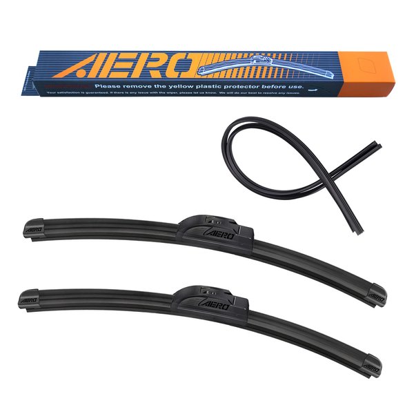 AERO Voyager 26" + 16" Premium All-Season OEM Quality Windshield Wiper Blades with Extra Rubber Refill + 1 Year Warranty (Set of 2)