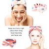 8 Pack Spa Bow Headbands, Coral Fleece Makeup Cosmetic Headband for Washing Face, Shower Terry Cloth Hair Band for Women Facial