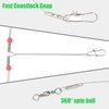 AIRKOUL 50PCS Wire Trace Leader Rig Stainless Steel 2 Arm Fishing Rigs Tackle Lure Swivel Snaps Beads High-Strength Fishing Wire