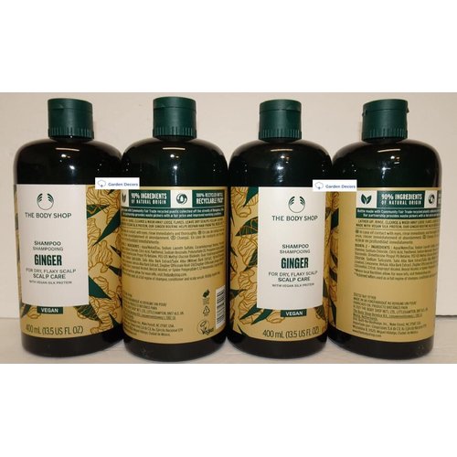 Body Shop Ginger Scalp Care Shampoo, 13.5fl oz 400ml (Four Bottles)