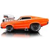 1966 Charger 426 C.I. Orange with Blue Stripe 1/64 Diecast Model Car by Muscle Machines 15542or
