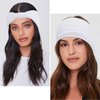 Wecoe 6 Pack White Headbands for Women Wide Elastic Headbands Fashion African Headbands For Wigs Head Wrap Knotted Headbands Sports Running Workout Yoga Headbands Halloween Hair Accessories For Women