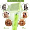 Garstor Dog Brush, Cat Brush, Dog Brush for Shedding, Self Cleaning Pet Brush for Grooming Long Short Haired Dog Cats, Cat Brushes for Indoor Cats, for Dog Cat Rabbit Remove Loose Fur and Undercoat