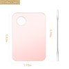 3PCS Acrylic Cosmetic Palette with 3PCS Spatula Tool, Makeup and Drawing Mixing Palette for Liquid Foundation Eye Shadow Oil Paints