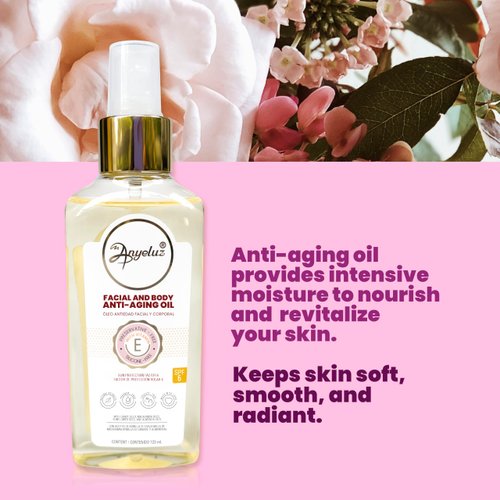 Anyeluz Anti-Aging Skin Oil, Dry Skin Moisturizer, Prevents Premature Aging, Expression Lines, and Stretch Marks, Paraben Free