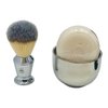 G.B.S Men Deluxe Travelling Kit – Butterfly Double Edge Safety Razor, Chrome Shaving Brush, Soap Bowl, Natural Shaving Soap with Alum Block, Mesh Toiletry Bag