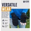 OutdoorEssentials Fingerless Winter Gloves Convertible Mittens for Men & Women - Warm Knit Flip Top Wool Mitten Gloves