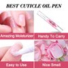 Lagunamoon Cuticle Oil Pen for Nail Nail Oil for Nail Care & Nail Growth - Nourish, Soothe & Moisturize Damaged Nails - Rose, 5 ml