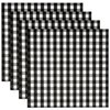 100 Count Black & White Gingham Cocktail Napkins Disposable Paper Checkered Plaid Beverage Dessert Napkin for Summer Picnic Barbecue Birthday Party
