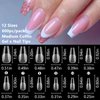 LoveOurHome 600pc Soft Gel Medium Coffin Fake Nail Tips Full Cover Gel X Nail Tips Coffin Clear Medium Fake Nail False Nails Gel Nail Tips for Acrylic Nails Extension Press on Nails
