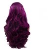 Melody Synthetic Lace Front Wigs Purple Body Wave With Dark Roots 180% Density Half Hand Tied Heat Resistant Fiber Hair for Women 24'' …