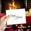 2024 Happy Holidays Greeting Cards and Envelopes, Minimalist Snowflake Design, Christmas Xmas New Year Greetings, Business, Party Invitations and Thank You Cards – 5" x 7" (A7 Size) – 25 per Pack